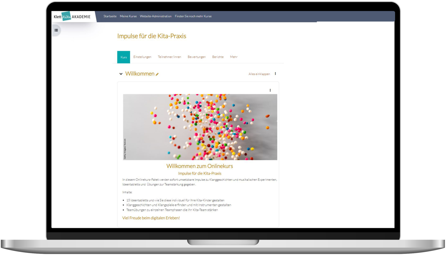  Onlinekurs: Impulse für die Kita-Praxis - Klett Kita Motiv 